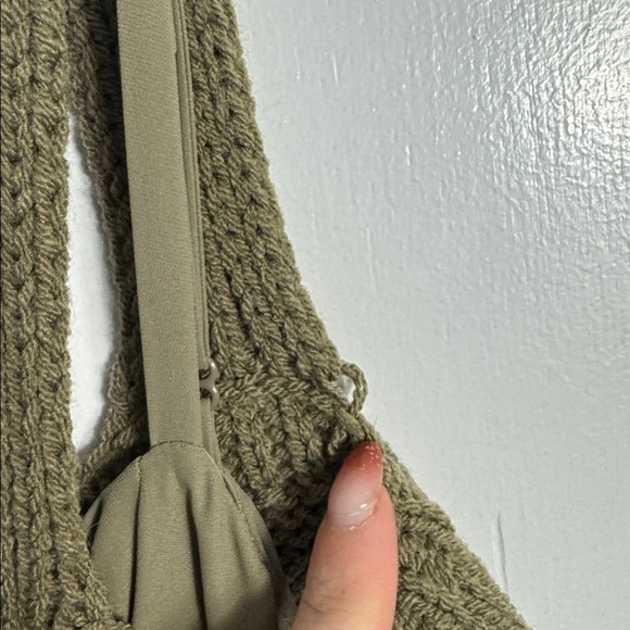 NWT Anthropologie Mare Mare Green Pleated Maxi Dress Olive Green Size XL - Picture 7 of 12